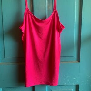 NWOT 2x spaghetti strap tank - hot pink